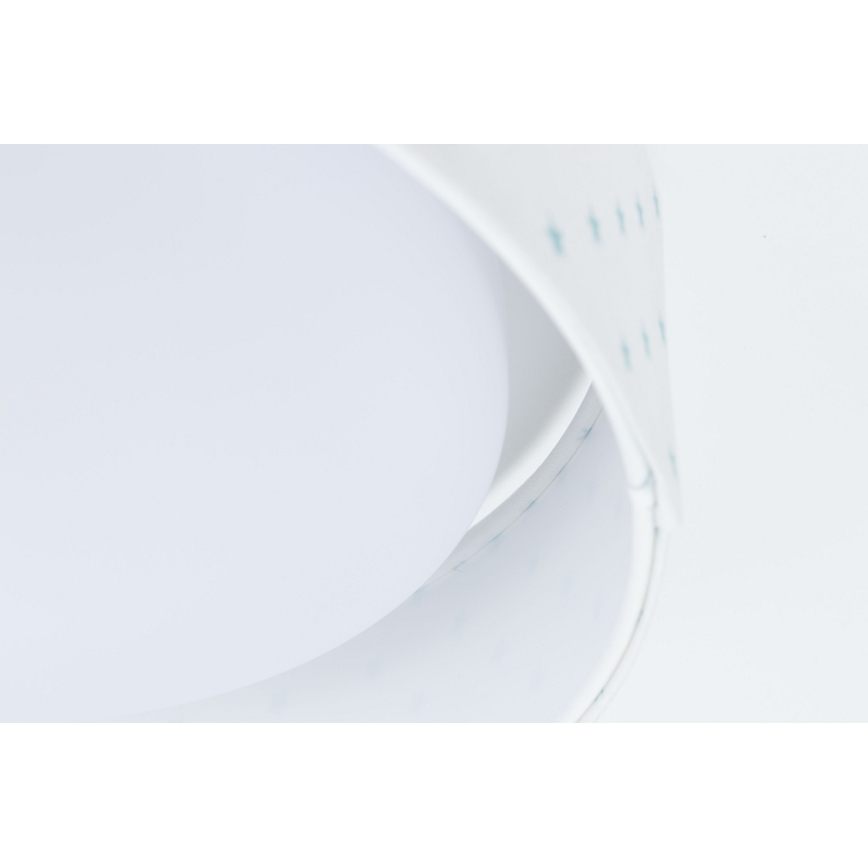 Παιδικό φωτιστικό οροφής LED GALAXY KIDS LED/24W/230V με αστέρια λευκό/τυρκουάζ