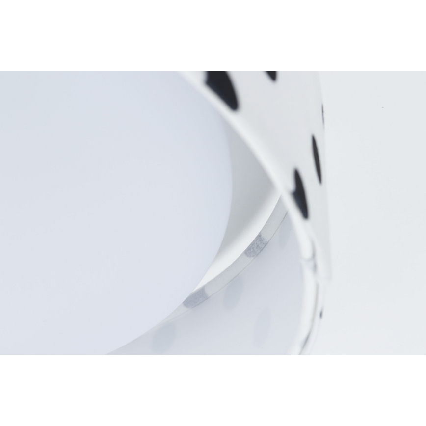 Παιδικό φωτιστικό οροφής LED GALAXY KIDS LED/24W/230V με πουά λευκό/μαύρο