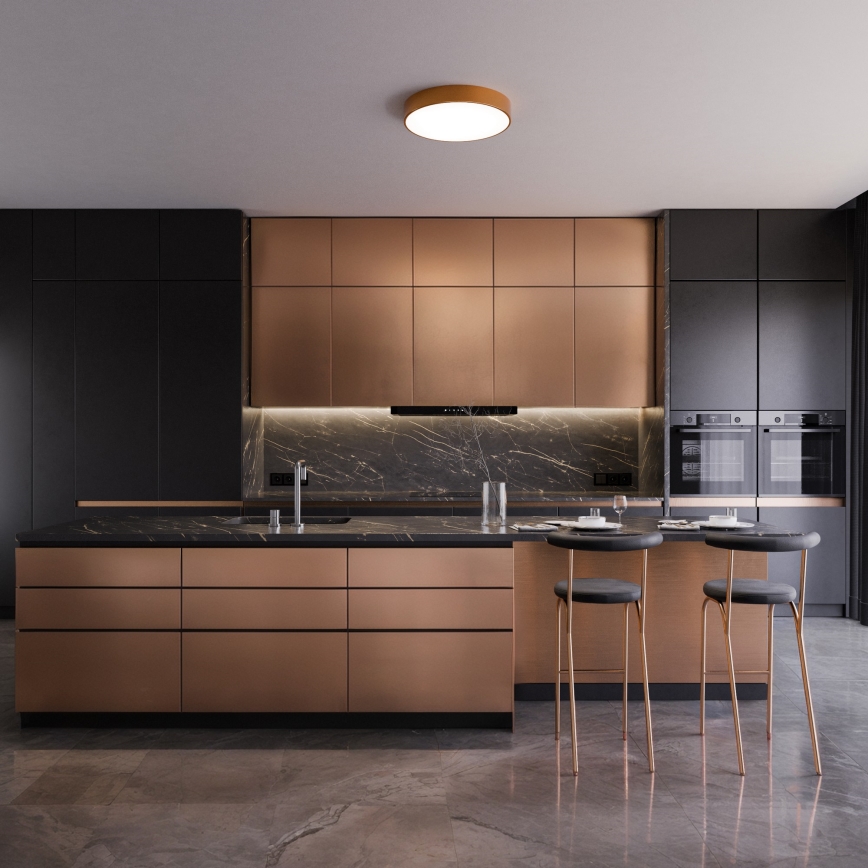 LED Οροφής Φωτιστικό CLEO LED/24W/230V 4000K διάμ. 30 εκ. σε χάλκινο χρώμα