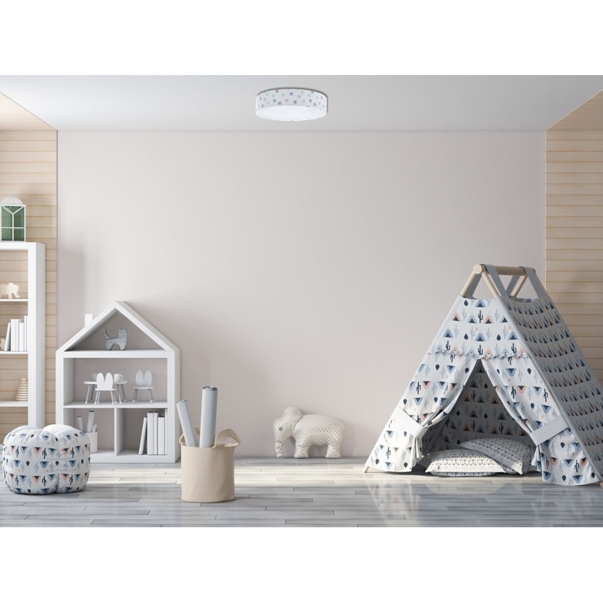Παιδικό οροφής φωτιστικό LED GALAXY KIDS LED/24W/230V πολύχρωμες βούλες