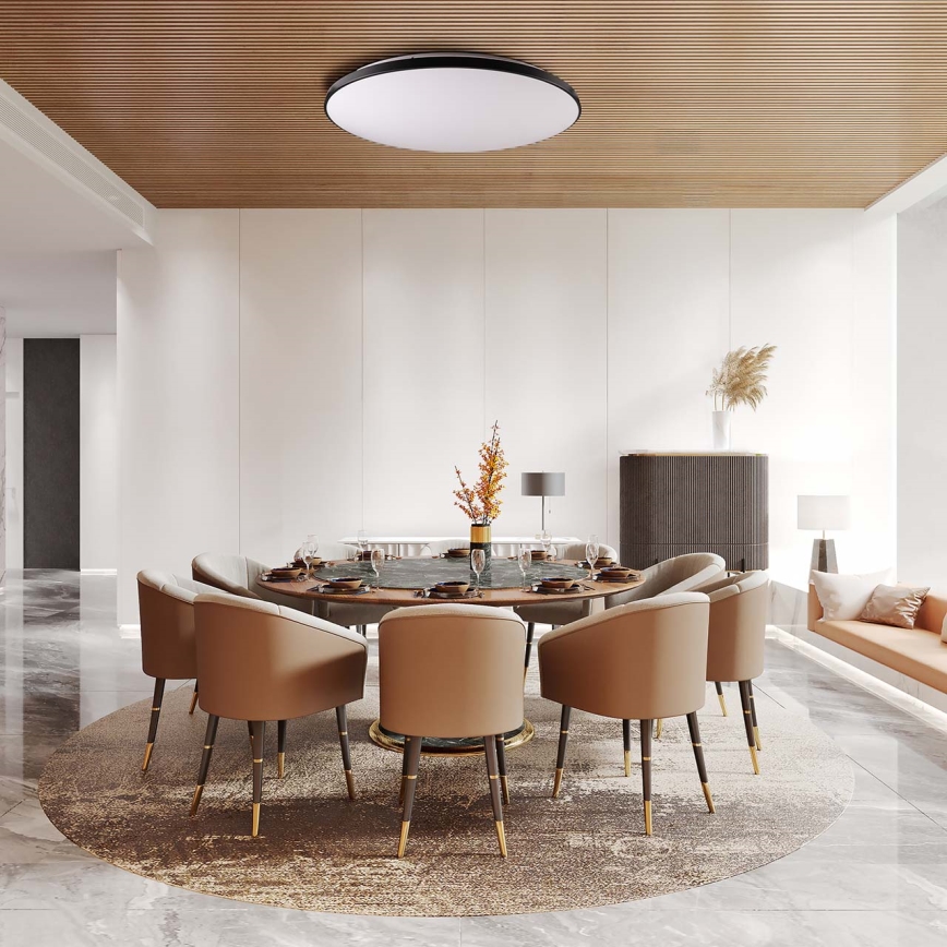 LED Ρυθμιζόμενο Φωτιστικό Οροφής KERN LED/80W/230V 3000-6000K διάμ. 80 εκ. μαύρο + τηλεχειριστήριο