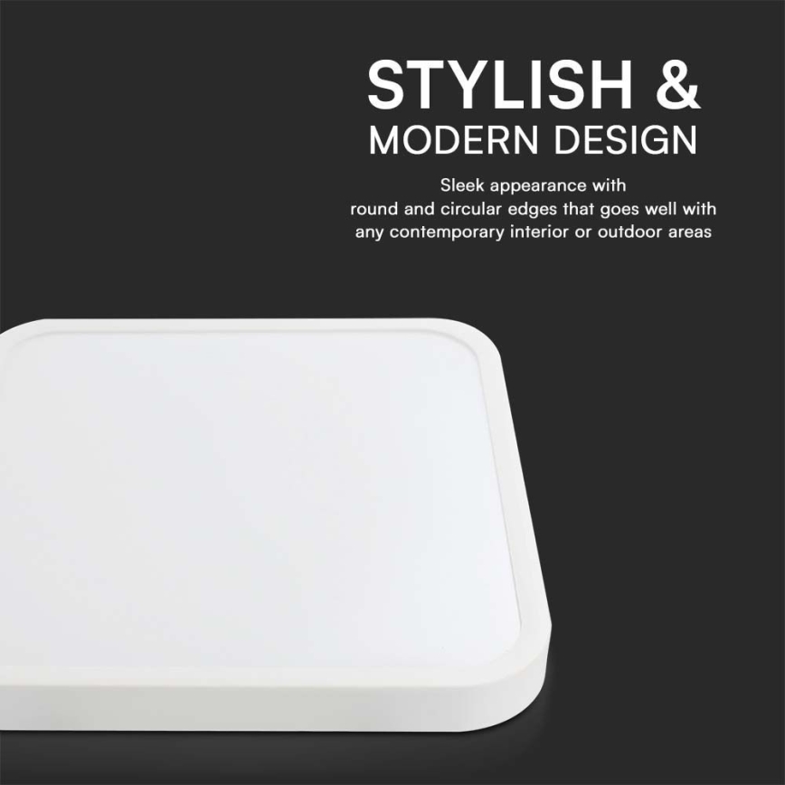 LED Οροφωτιστικό Μπάνιου με CHIP SAMSUNG LED/24W/230V IP44 4000K 29x29 εκ. λευκό