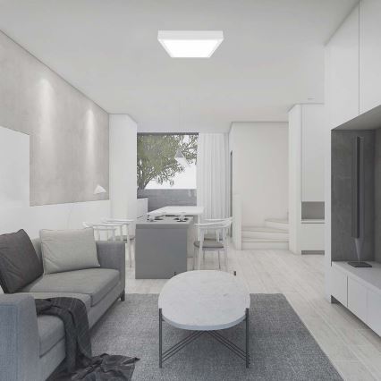 LED Οροφωτιστικό Μπάνιου LED/30W/230V 4000K IP44 42x42 εκ. λευκό