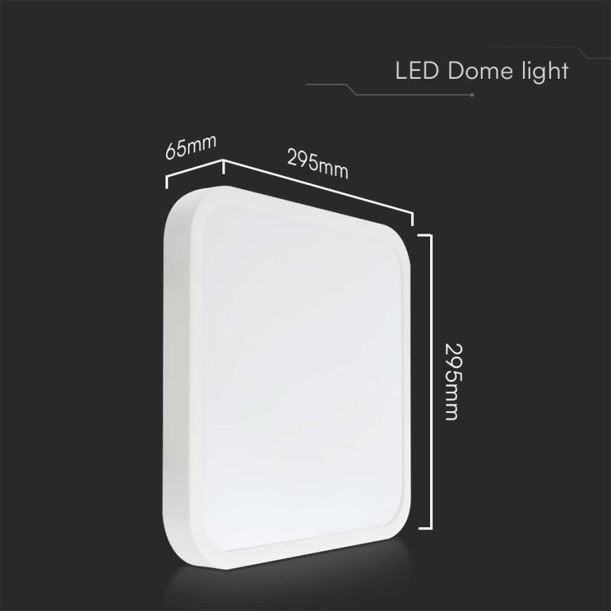 LED Οροφωτιστικό μπάνιου SAMSUNG CHIP LED/24W/230V IP44 3000K 29x29 εκ. λευκό