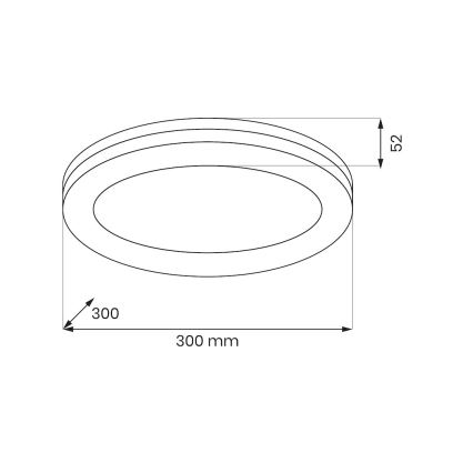 LED οροφιαίο φωτιστικό μπάνιου MARLON LED/36W/230V, Ø 30 cm, IP54, λευκό