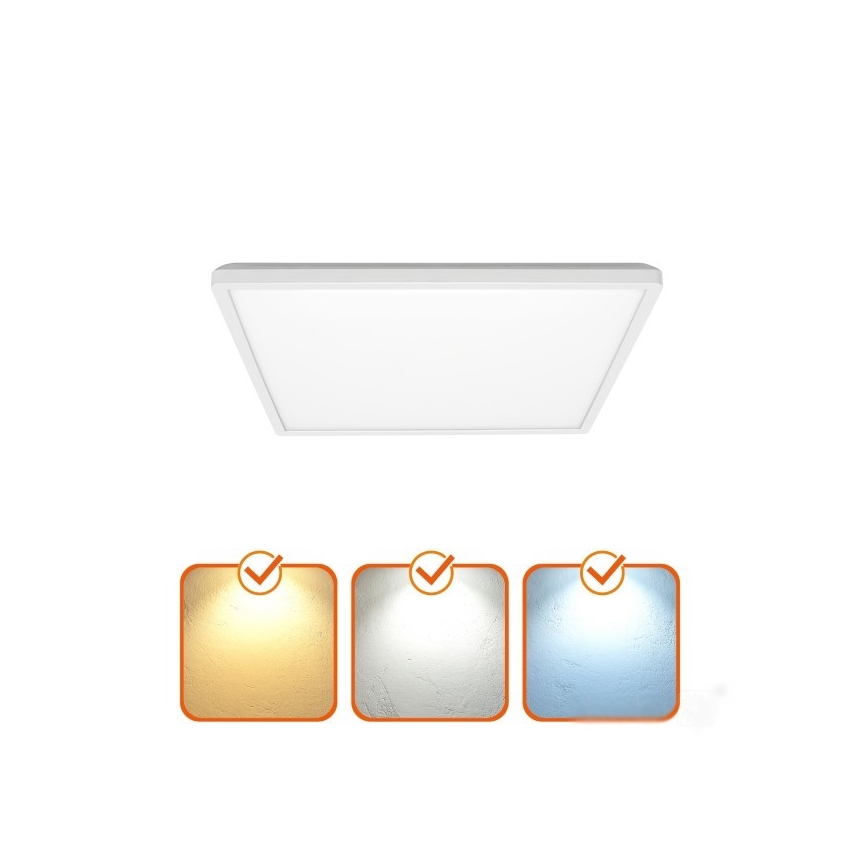 LED Οροφιαίο φωτιστικό μπάνιου NIVERA LED/12W/230V IP54 3000/4000/6000K 22,5x22,5 εκ. λευκό