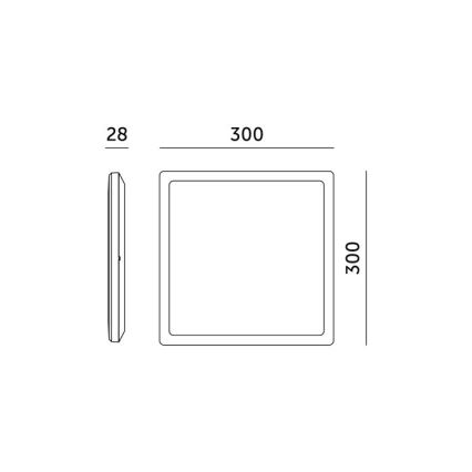 LED Οροφωτιστικό Μπάνιου NIVERA LED/24W/230V IP54 3000/4000/6000K 30x30 εκ. λευκό