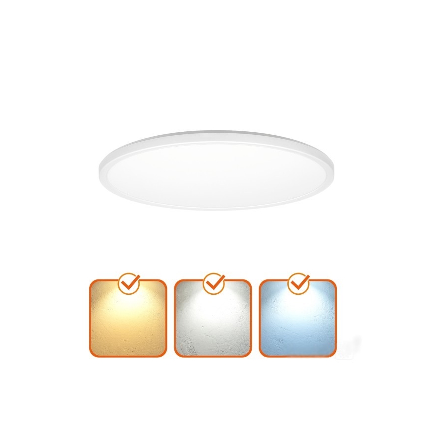 LED Οροφής Φωτιστικό Μπάνιου NIVERA LED/24W/230V IP54 3000/4000/6000K διάμ. 30 εκ. λευκό