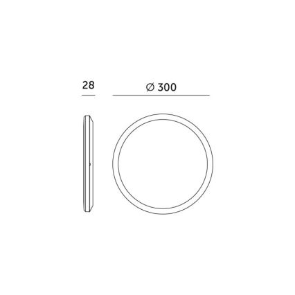LED Οροφής Φωτιστικό Μπάνιου NIVERA LED/24W/230V IP54 3000/4000/6000K διάμ. 30 εκ. λευκό