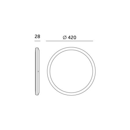 LED Οροφής Φωτιστικό Μπάνιου NIVERA LED/32W/230V IP54 3000/4000/6000K διάμ. 42 εκ. λευκό