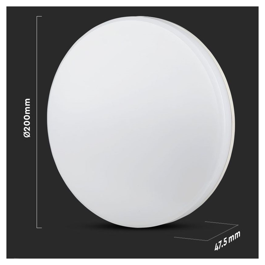 LED Οροφωτιστικό μπάνιου SAMSUNG CHIP LED/15W/230V 20εκ 3000K IP44