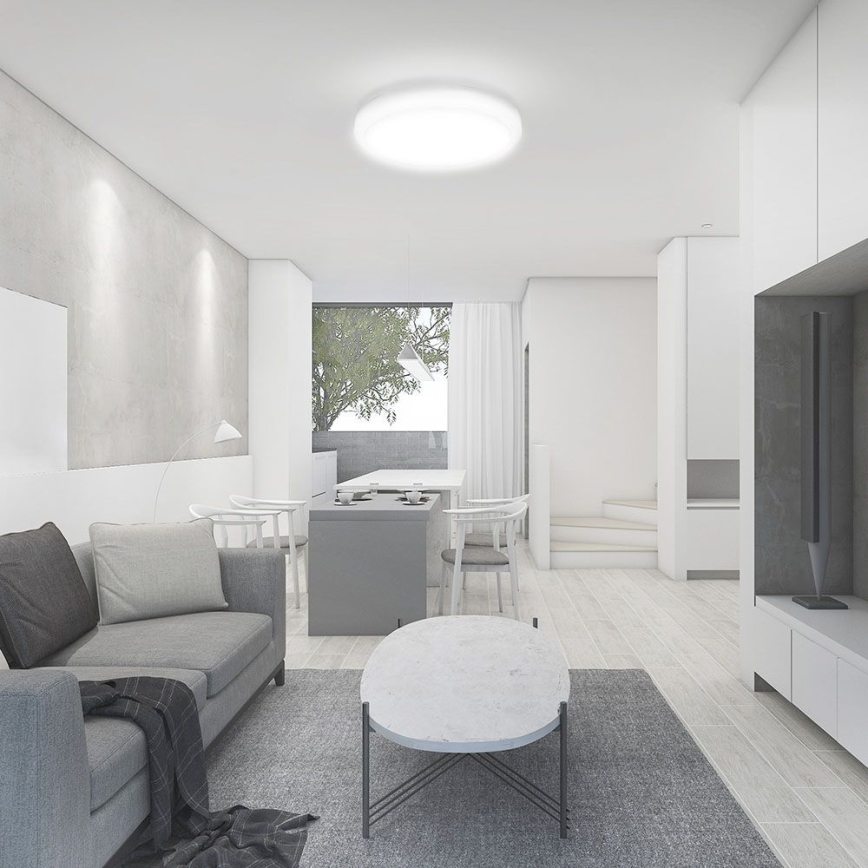 LED Οροφιαίο φωτιστικό μπάνιου με αισθητήρα LED/18W/230V 4000K IP44 διάμ. 22,5 εκ. λευκό