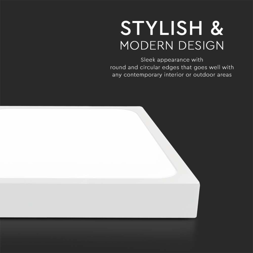 LED Οροφωτιστικό μπάνιου με αισθητήρα LED/24W/230V 4000K IP44 29,5x29,5 εκ. λευκό