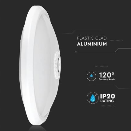 LED Οροφιαίο φωτιστικό με αισθητήρα SAMSUNG CHIP LED/12W/230V 6400K διάμ. 29 εκ.