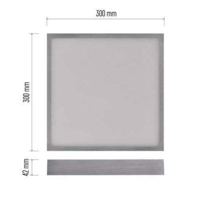 LED Οροφωτιστικό NEXXO LED/28,5W/230V 3000/3500/4000K 30x30 cm ματ χρώμιο