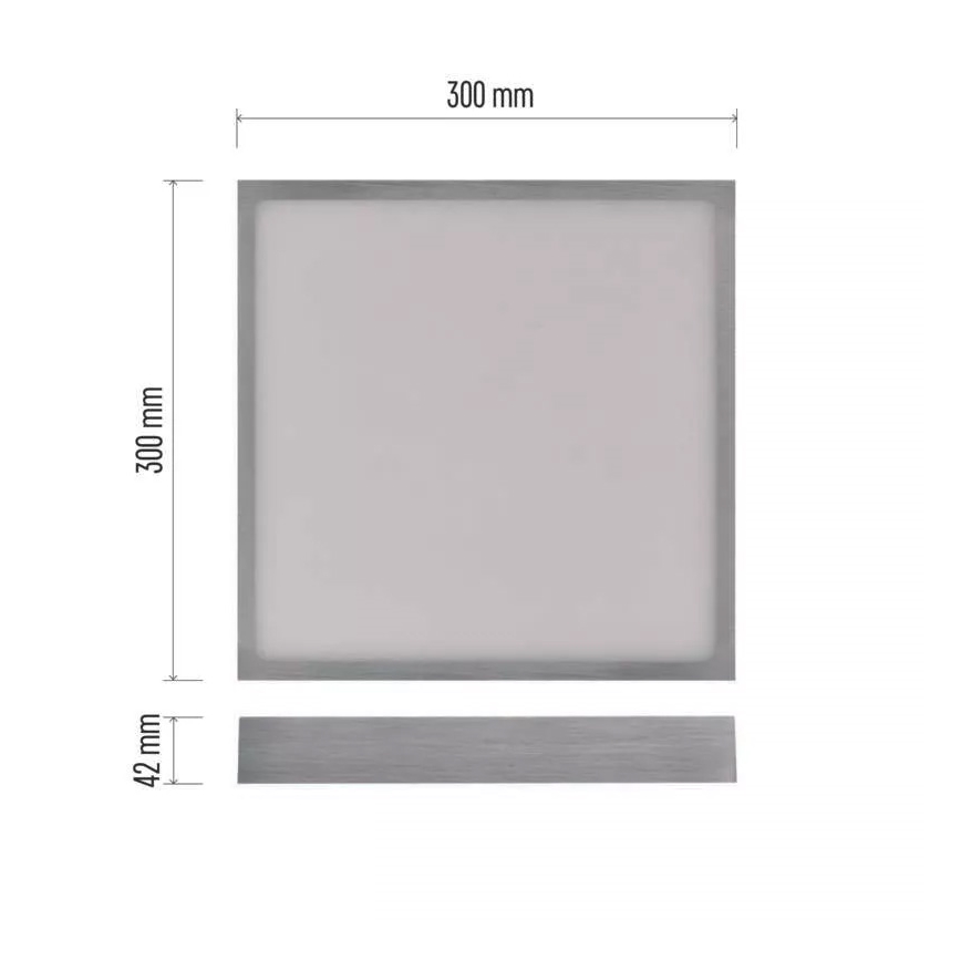 LED Οροφωτιστικό NEXXO LED/28,5W/230V 3000/3500/4000K 30x30 cm ματ χρώμιο