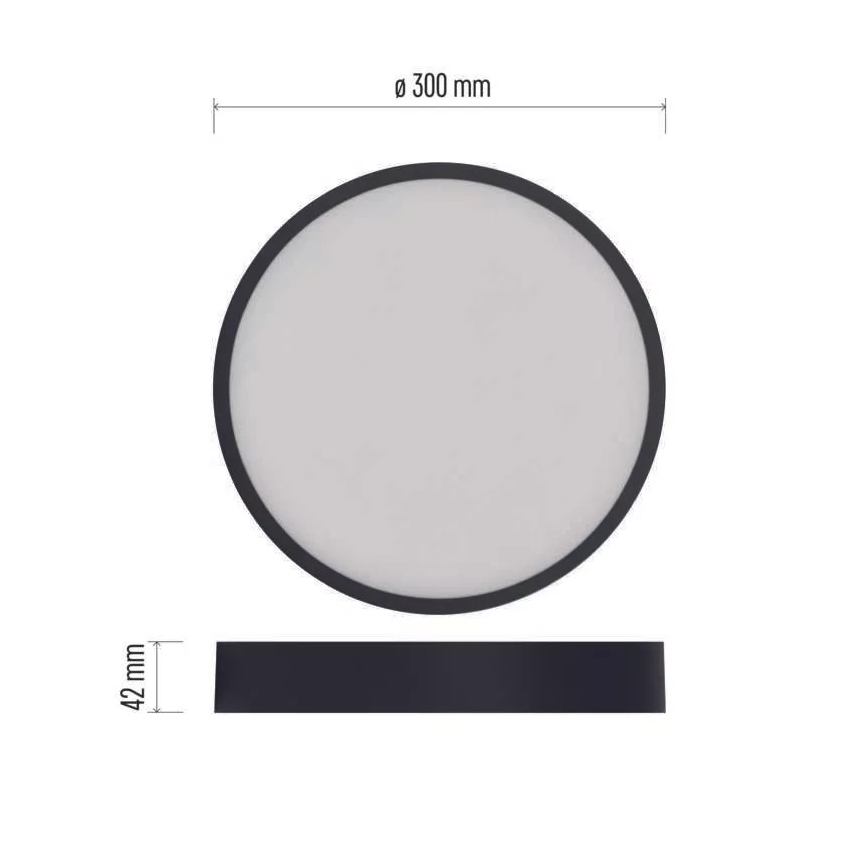 LED Οροφιαίο φωτιστικό NEXXO LED/28,5W/230V 3000/3500/4000K διάμ. 30 εκ. μαύρο