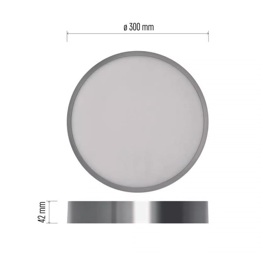 Φωτιστικό οροφής LED NEXXO LED/28,5W/230V 3000/3500/4000K διάμ. 30 εκ. γυαλιστερό χρώμιο