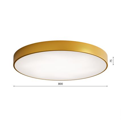LED Οροφιαίο φωτιστικό CLEO LED/96W/230V 3000K διάμ. 80 εκ. χρυσό