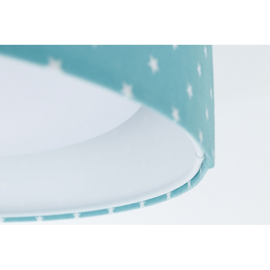 Παιδικό φωτιστικό οροφής LED GALAXY KIDS LED/24W/230V με αστέρια σε τιρκουάζ/λευκό