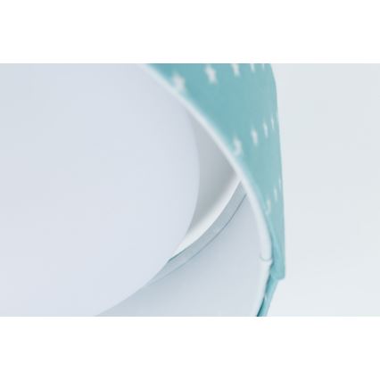 Παιδικό φωτιστικό οροφής LED GALAXY KIDS LED/24W/230V με αστέρια σε τιρκουάζ/λευκό