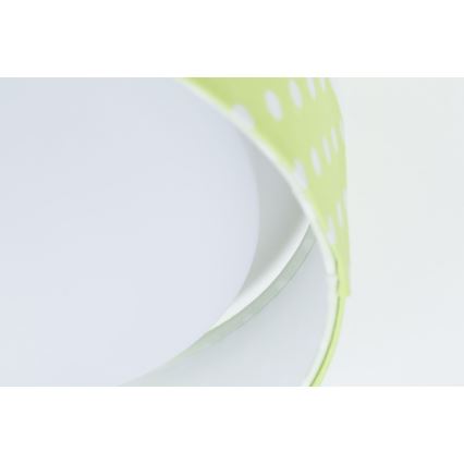 Παιδικό φωτιστικό οροφής LED GALAXY KIDS LED/24W/230V με πράσινες/λευκές βούλες
