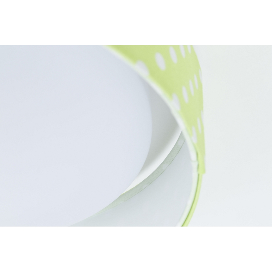 Παιδικό φωτιστικό οροφής LED GALAXY KIDS LED/24W/230V με πράσινες/λευκές βούλες