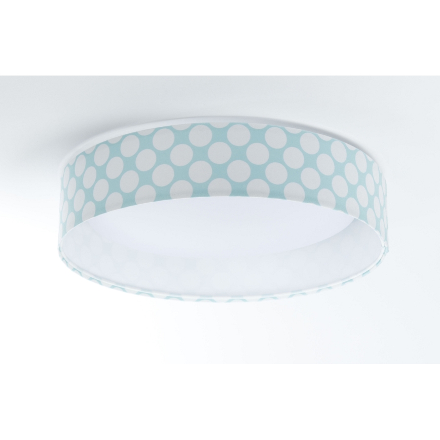 Παιδικό φωτιστικό οροφής LED GALAXY KIDS LED/24W/230V με πράσινες/λευκές βούλες