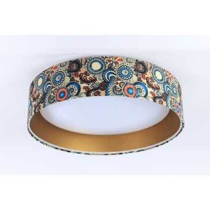 Φωτιστικό οροφής LED GALAXY LED/24W/230V διάμ. 44 εκ. πολύχρωμο/χρυσό