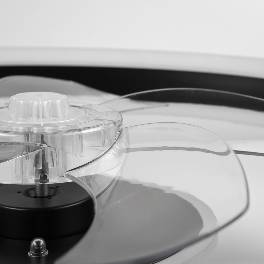 LED Ρυθμιζόμενο φωτιστικό οροφής με ανεμιστήρα APOLLO LED/38W/230V μαύρο + τηλεχειριστήριο