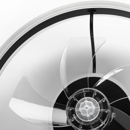 LED Ρυθμιζόμενο φωτιστικό οροφής με ανεμιστήρα APOLLO LED/38W/230V μαύρο + τηλεχειριστήριο