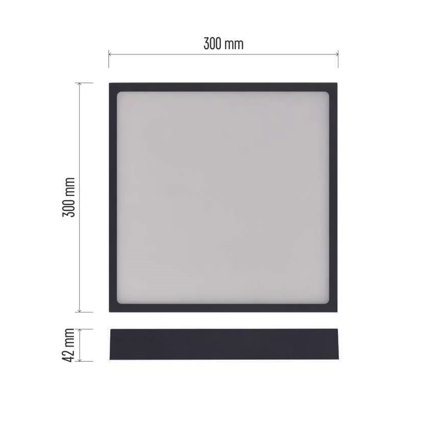 LED Οροφιαίο φωτιστικό NEXXO LED/28,5W/230V 3000/3500/4000K 30x30 cm μαύρο