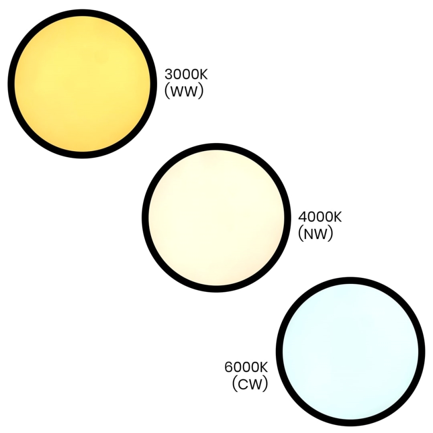 LED Οροφωτιστικό MAQ LED/50W/230V 3000/4000/6500K IP40 μαύρο