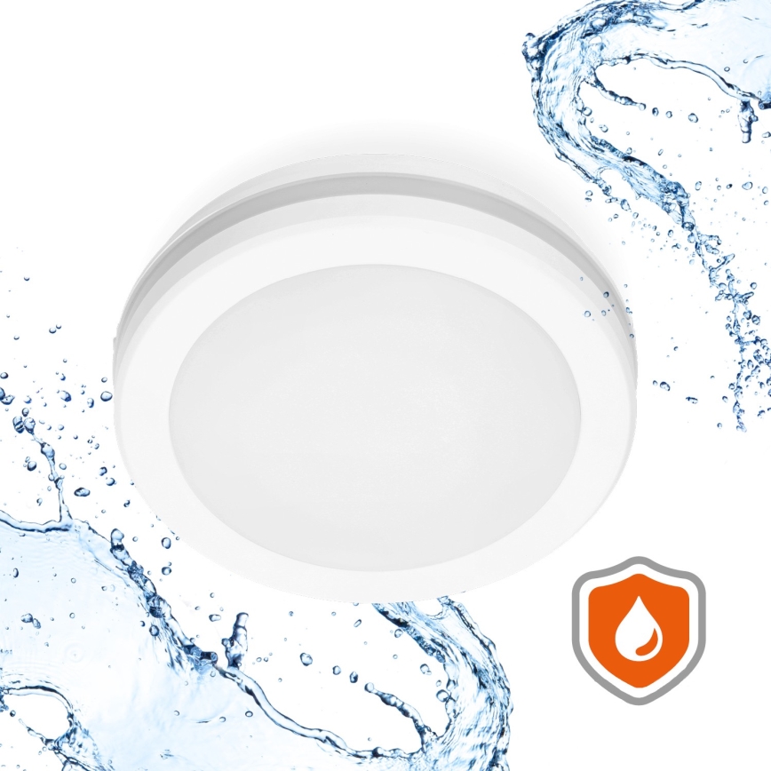 LED Οροφής Φωτιστικό Μπάνιου με Αισθητήρα LED/12W/230V 3000/4000/6500K IP65 Ø 20 εκ. Λευκό + Τηλεχειριστήριο