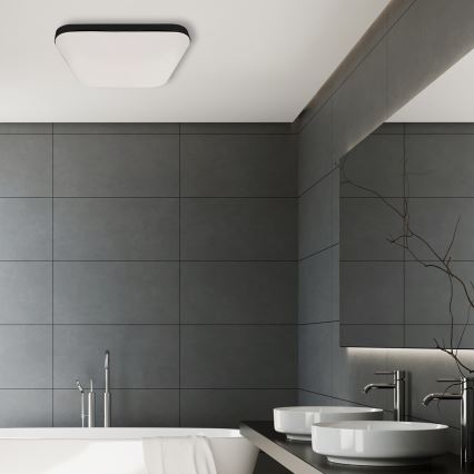 LED Οροφιαίο φωτιστικό μπάνιου με αισθητήρα NEMO LED/16W/230V IP44 μαύρο