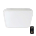 LED Οροφιαίο φωτιστικό μπάνιου με αισθητήρα SAMSUNG CHIP LED/18W/230V IP44 4000K 29x29 εκ. λευκό + τηλεχειριστήριο