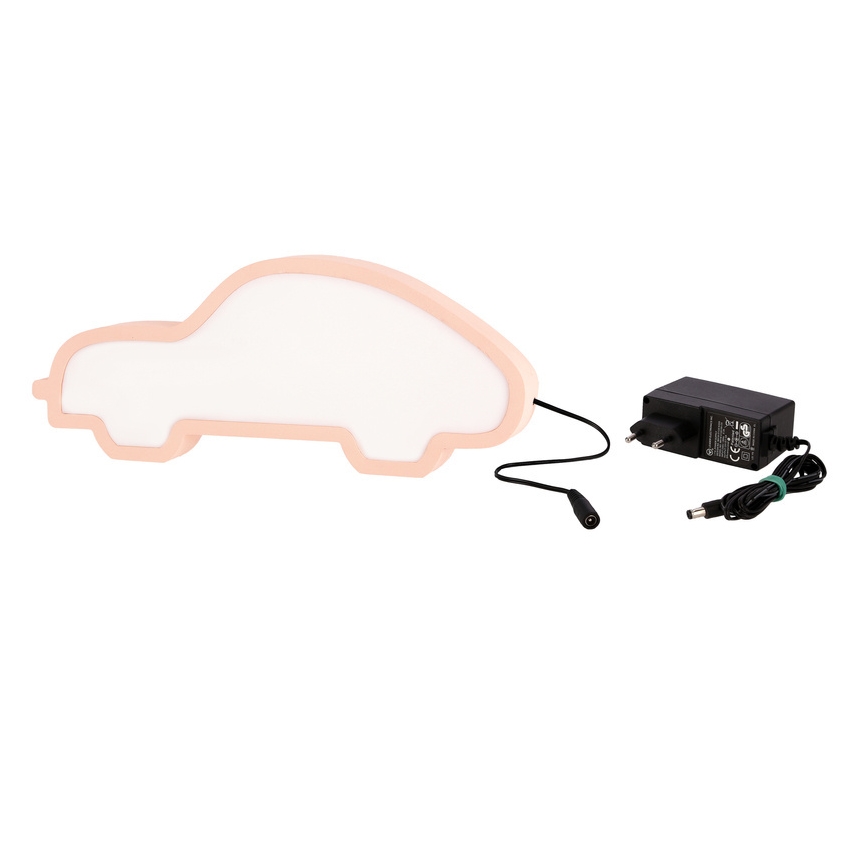 LED παιδικό επιτραπέζιο φωτιστικό CAR LED/11W/230V ροζ
