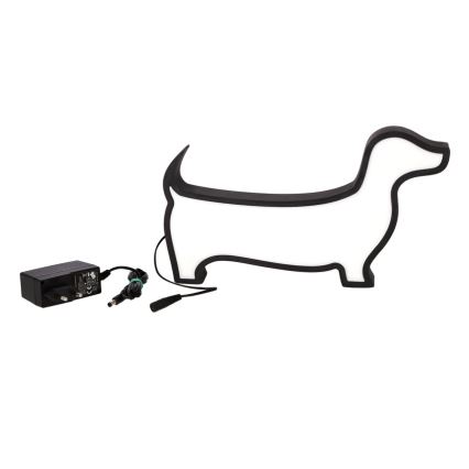 LED Παιδικό επιτραπέζιο φωτιστικό DOG LED/12W/230V μαύρο