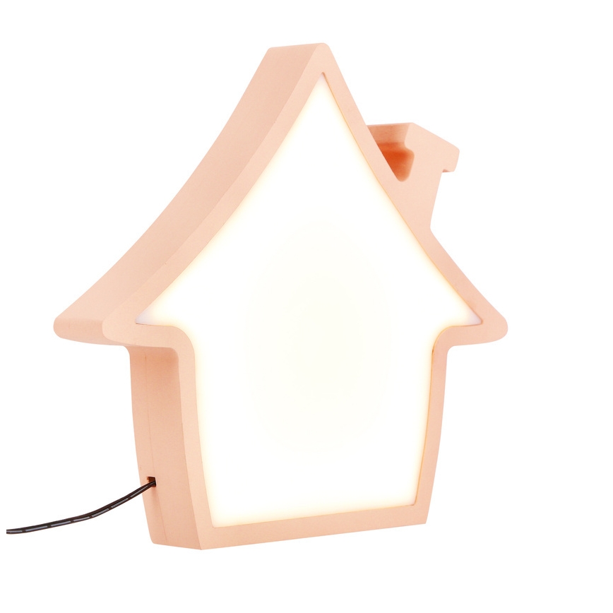 LED παιδικό επιτραπέζιο φωτιστικό HOUSE LED/10W/230V, ροζ