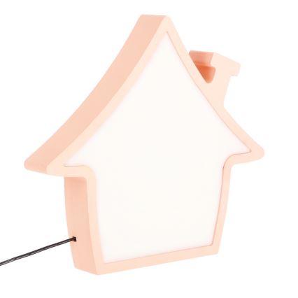 LED παιδικό επιτραπέζιο φωτιστικό HOUSE LED/10W/230V, ροζ