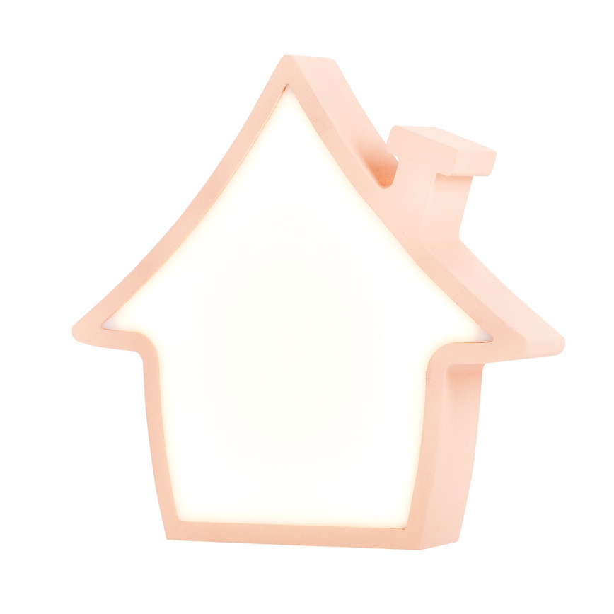 LED παιδικό επιτραπέζιο φωτιστικό HOUSE LED/10W/230V, ροζ
