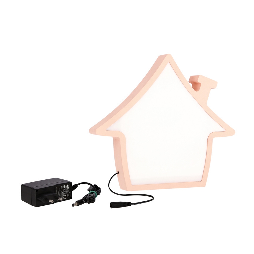LED παιδικό επιτραπέζιο φωτιστικό HOUSE LED/10W/230V, ροζ