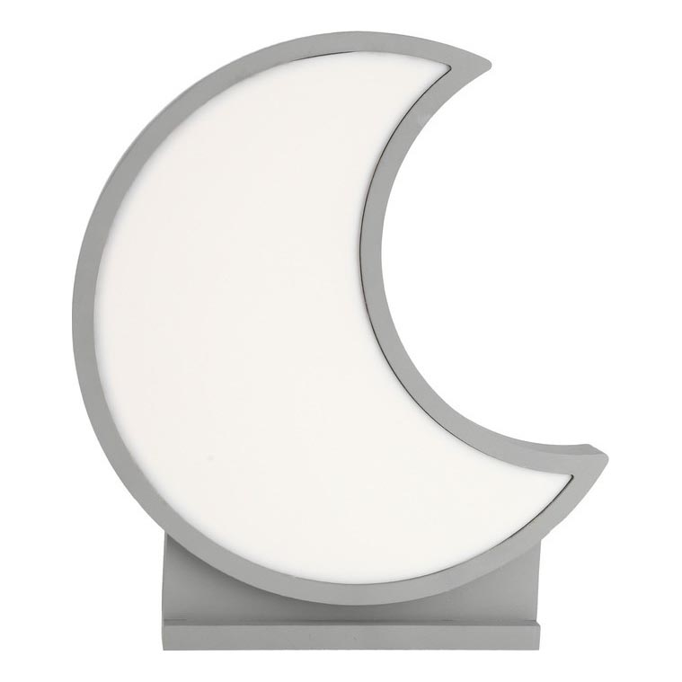 LED Παιδικό επιτραπέζιο φωτιστικό MOON LED/12W/230V γκρι