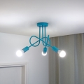 LED παιδικό επιφανειακό φωτιστικό οροφής OXFORD 3xE27/15W/230V μπλε