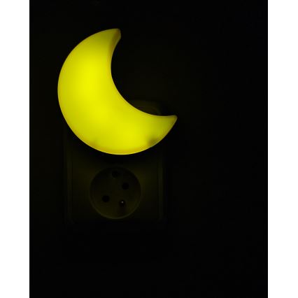 LED Παιδικό νυχτερινό φωτάκι με αισθητήρα λυκόφωτος LED/0,5W/230V φεγγαράκι