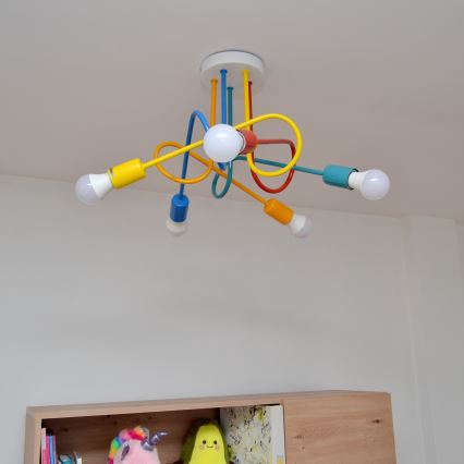 Παιδικό φωτιστικό οροφής LED OXFORD 5xE27/15W/230V