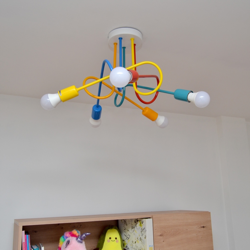 Παιδικό φωτιστικό οροφής LED OXFORD 5xE27/15W/230V