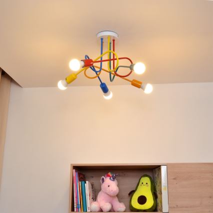 Παιδικό φωτιστικό οροφής LED OXFORD 5xE27/15W/230V