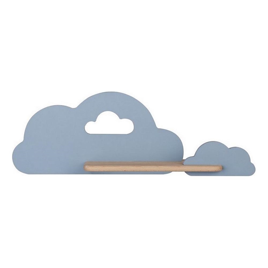 LED Παιδικό φωτιστικό τοίχου με ράφι CLOUD LED/5W/230V μπλε,
