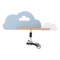 LED Παιδικό φωτιστικό τοίχου με ράφι CLOUD LED/5W/230V μπλε/λευκό,
